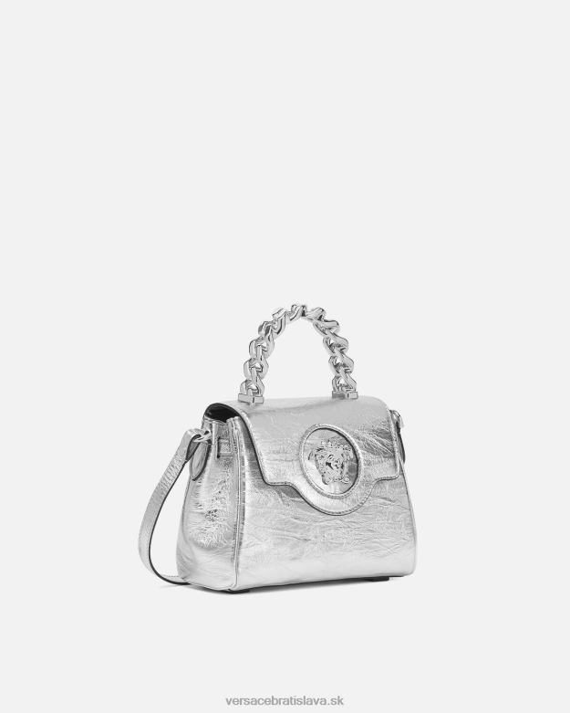 tašky X8X8P305 Versace la medusa metalická malá kabelka sivá ženy