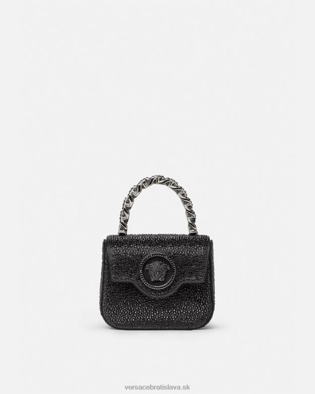 tašky X8X8P313 Versace mini taška crystal la medusa čierna ženy