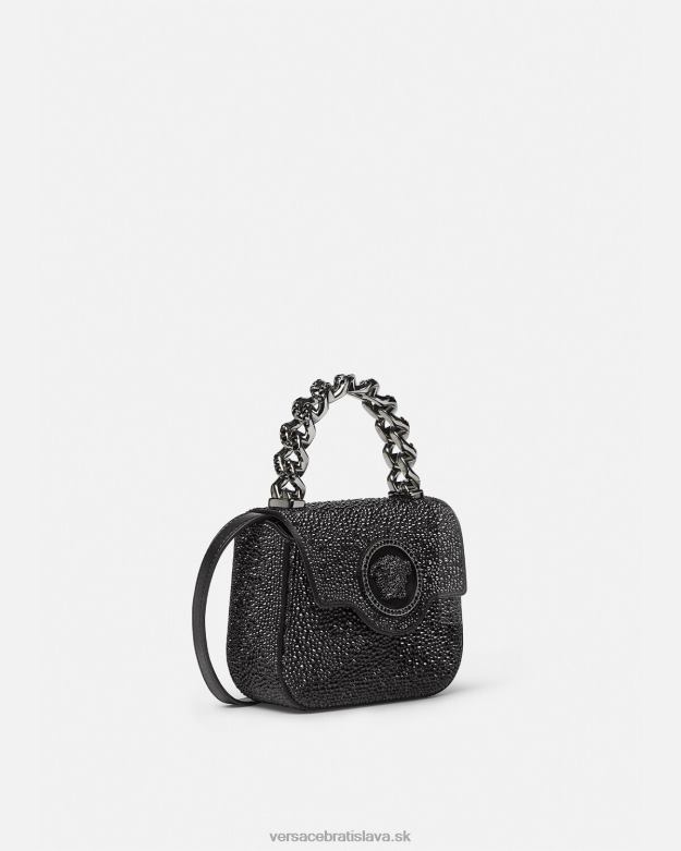 tašky X8X8P313 Versace mini taška crystal la medusa čierna ženy