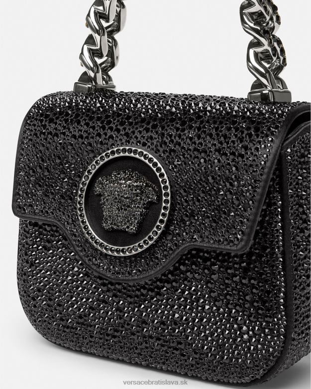 tašky X8X8P313 Versace mini taška crystal la medusa čierna ženy