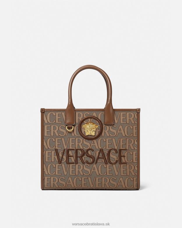 tašky X8X8P316 Versace celoplošná malá kabelka hnedá ženy