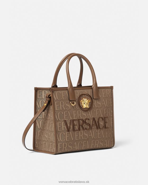 tašky X8X8P316 Versace celoplošná malá kabelka hnedá ženy