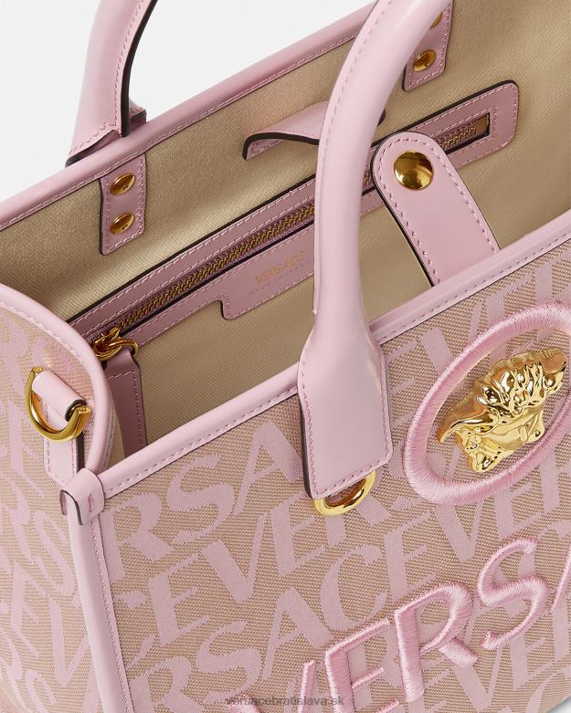 tašky X8X8P317 Versace celoplošná malá kabelka ružová a potlač ženy