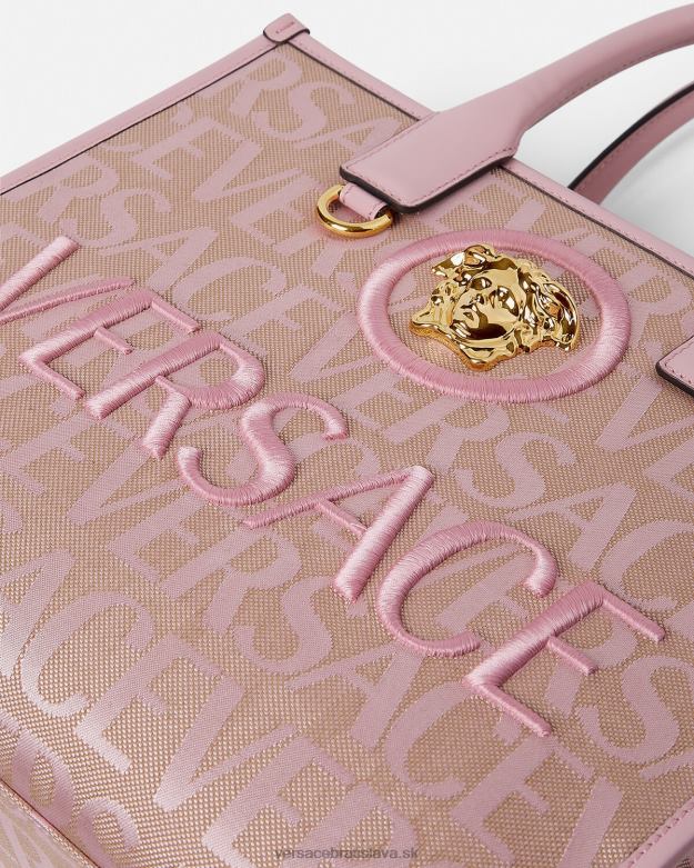tašky X8X8P317 Versace celoplošná malá kabelka ružová a potlač ženy