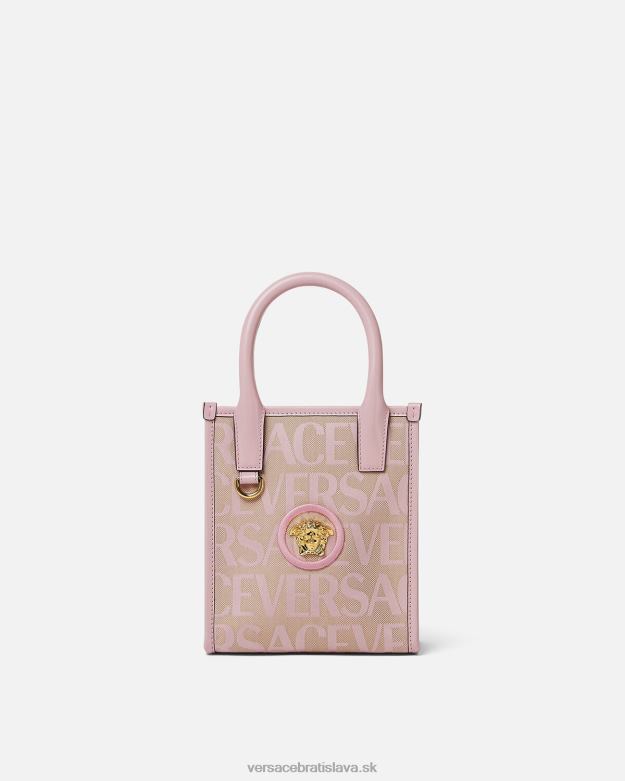 tašky X8X8P319 Versace celoplošná mini taška ružová a potlač ženy