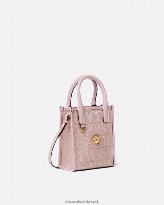 tašky X8X8P319 Versace celoplošná mini taška ružová a potlač ženy