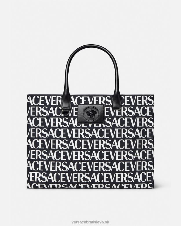 tašky X8X8P322 Versace celoplošná veľká kabelka čierna ženy