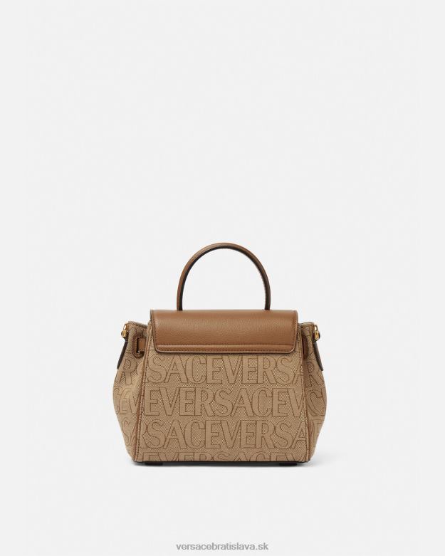 tašky X8X8P325 Versace celoplošná malá kabelka la medusa hnedá ženy