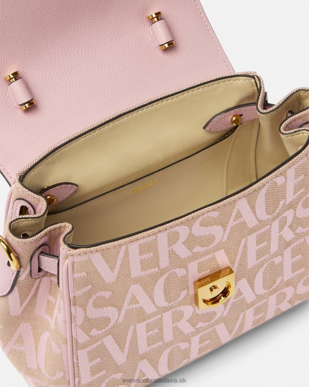 tašky X8X8P326 Versace celoplošná malá kabelka la medusa ružová a potlač ženy