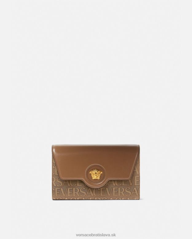 tašky X8X8P327 Versace celoplošná crossbody kabelka la medusa hnedá ženy
