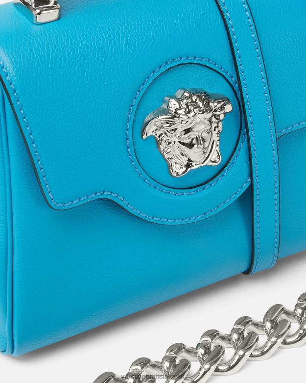 tašky X8X8P333 Versace malá kabelka la medusa tyrkysová ženy