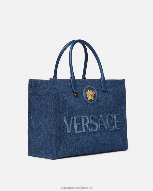 tašky X8X8P339 Versace la medusa veľká tote bag Modrá ženy