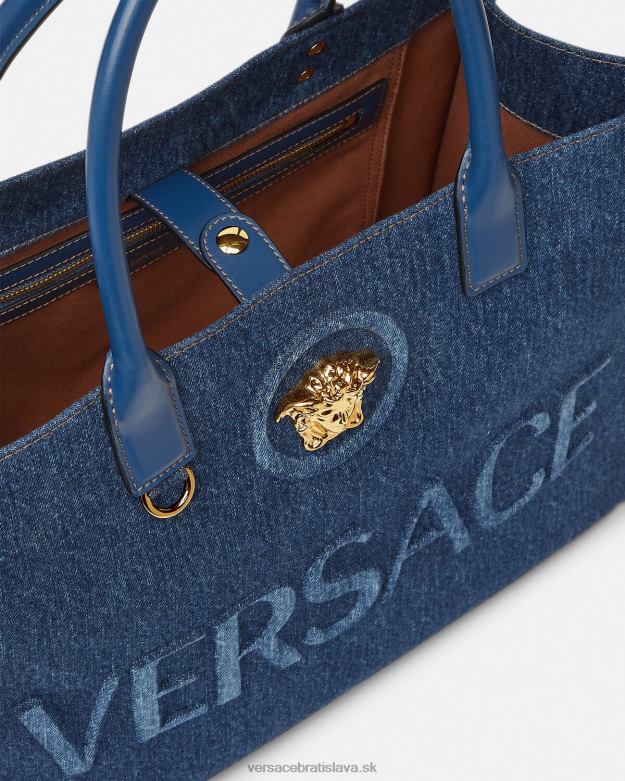 tašky X8X8P339 Versace la medusa veľká tote bag Modrá ženy