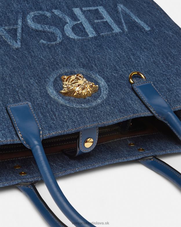 tašky X8X8P339 Versace la medusa veľká tote bag Modrá ženy