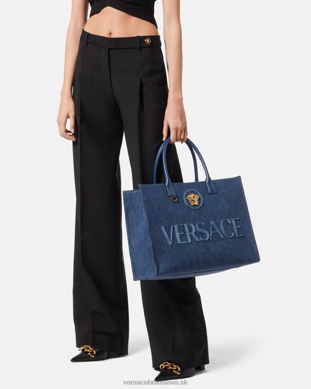 tašky X8X8P339 Versace la medusa veľká tote bag Modrá ženy