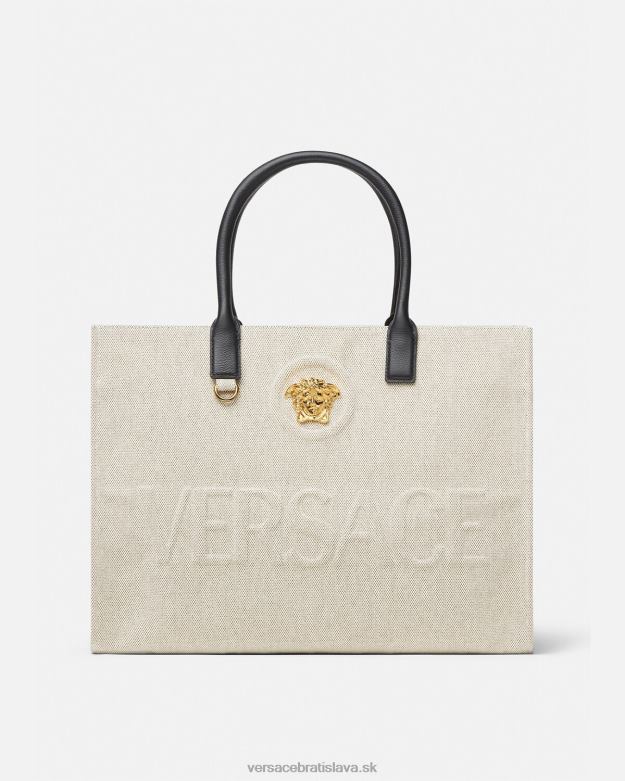 tašky X8X8P340 Versace la medusa veľká tote bag béžová ženy
