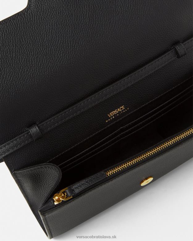 tašky X8X8P344 Versace crossbody kabelka la medusa čierna ženy