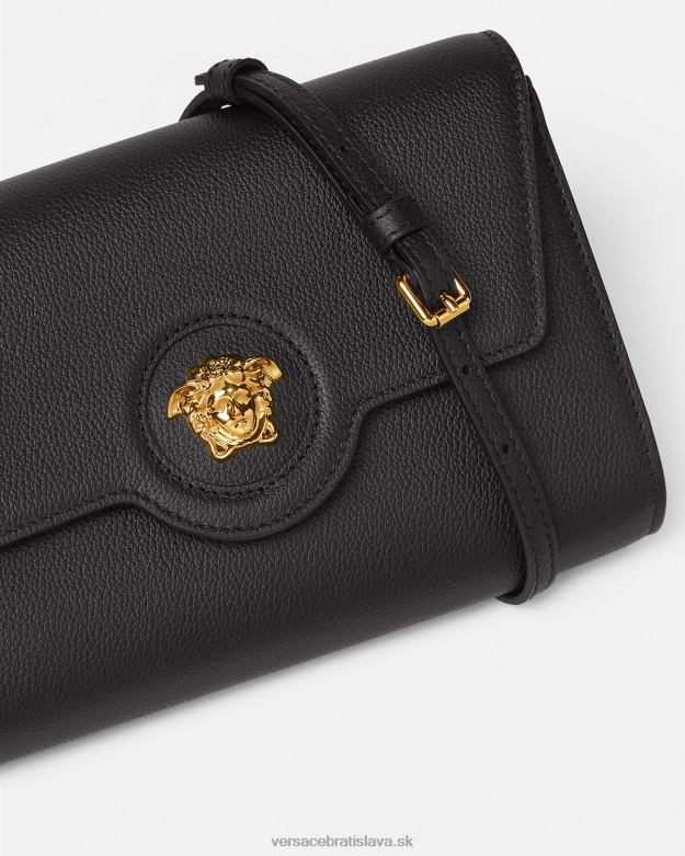 tašky X8X8P344 Versace crossbody kabelka la medusa čierna ženy