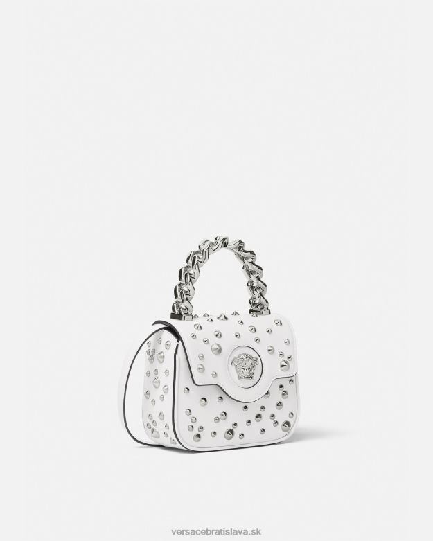 tašky X8X8P353 Versace la medusa špicatá mini taška biely ženy