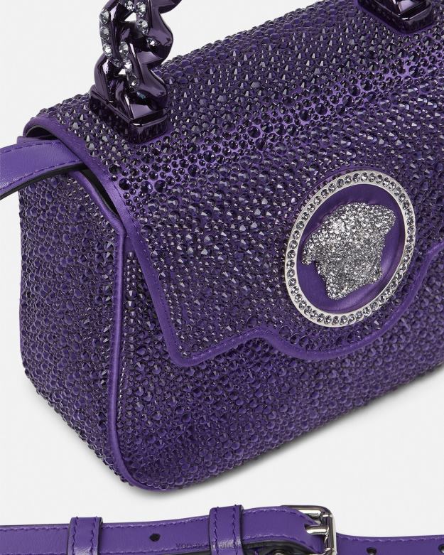 tašky X8X8P360 Versace mini taška crystal la medusa fialový ženy