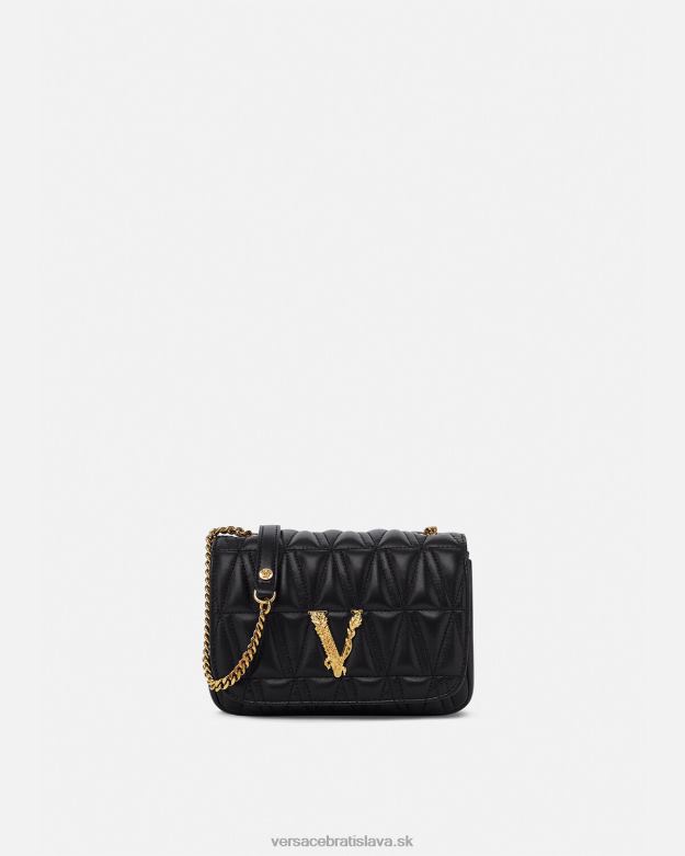 tašky X8X8P367 Versace malá taška cez rameno virtus čierna ženy