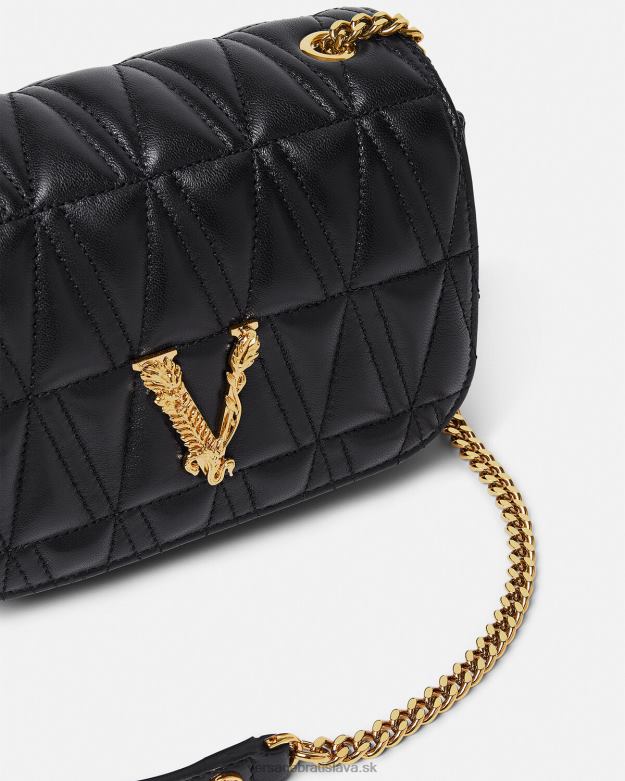 tašky X8X8P367 Versace malá taška cez rameno virtus čierna ženy