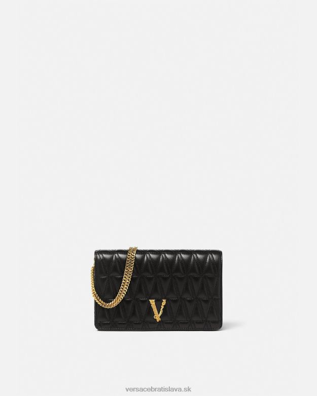 tašky X8X8P369 Versace virtus spojka čierna ženy