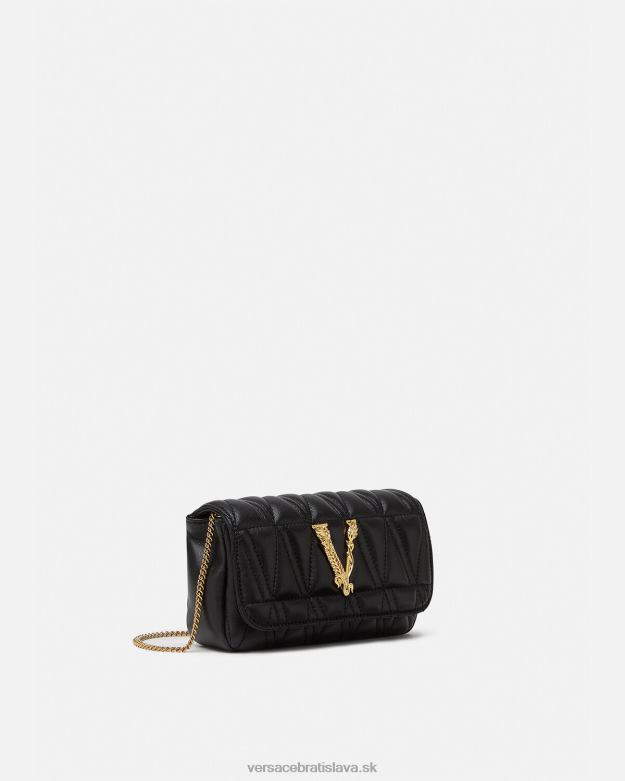 tašky X8X8P372 Versace mini taška virtus čierna ženy