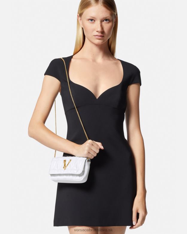 tašky X8X8P375 Versace mini taška virtus biely ženy