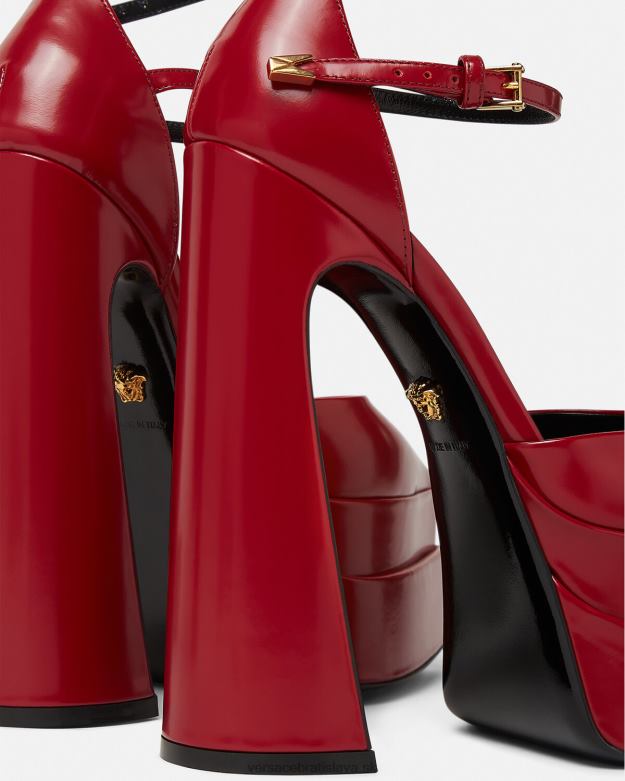 topánka X8X8P408 Versace špicaté plošinové čerpadlá aevitas bordová ženy