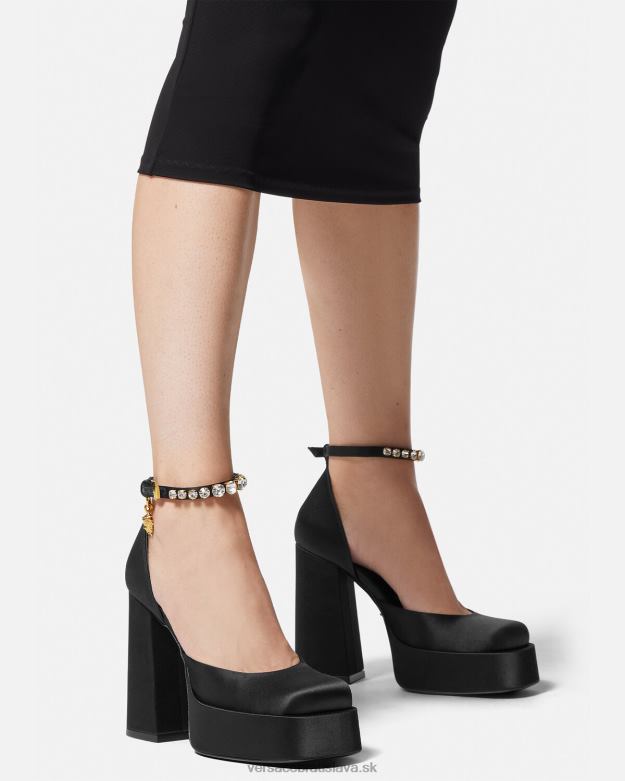 topánka X8X8P415 Versace medusa aevitas čerpadlá s jednou platformou čierna ženy