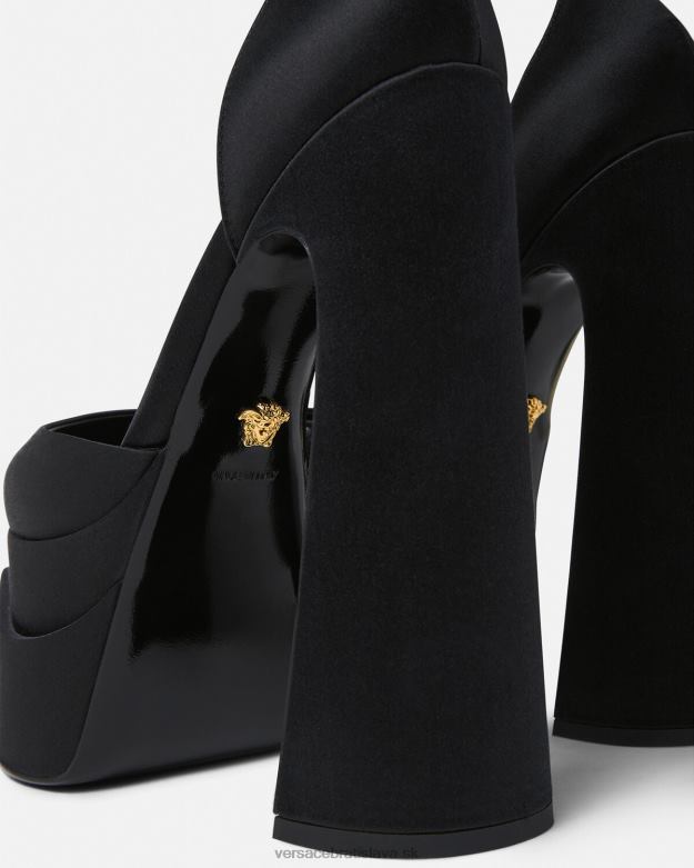 topánka X8X8P421 Versace špicaté plošinové čerpadlá aevitas čierna ženy