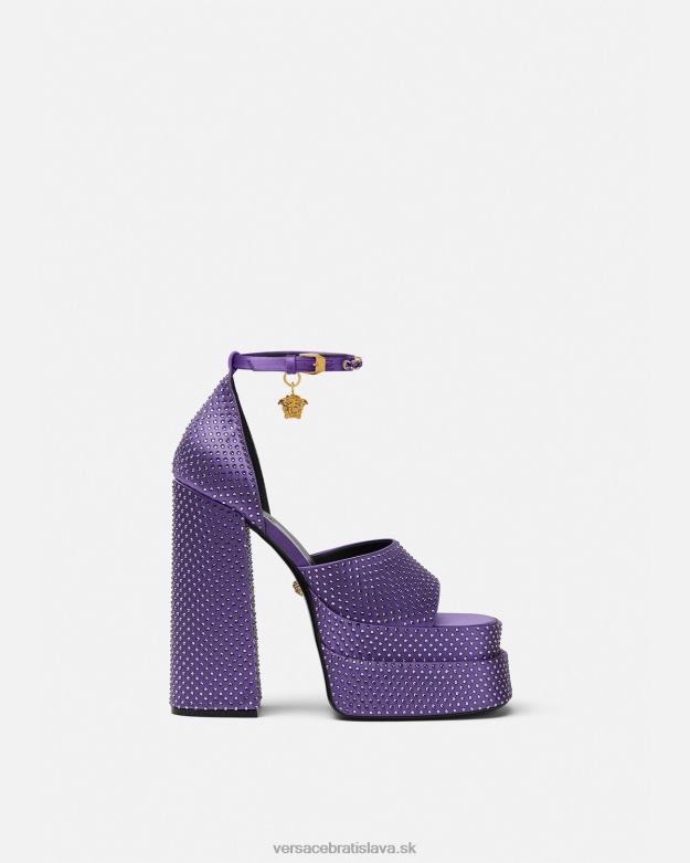 topánka X8X8P426 Versace sandále na platforme medusa aevitas fialový ženy