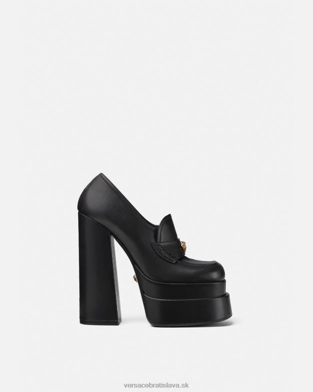 topánka X8X8P430 Versace aevitas platformové mokasíny čierna ženy