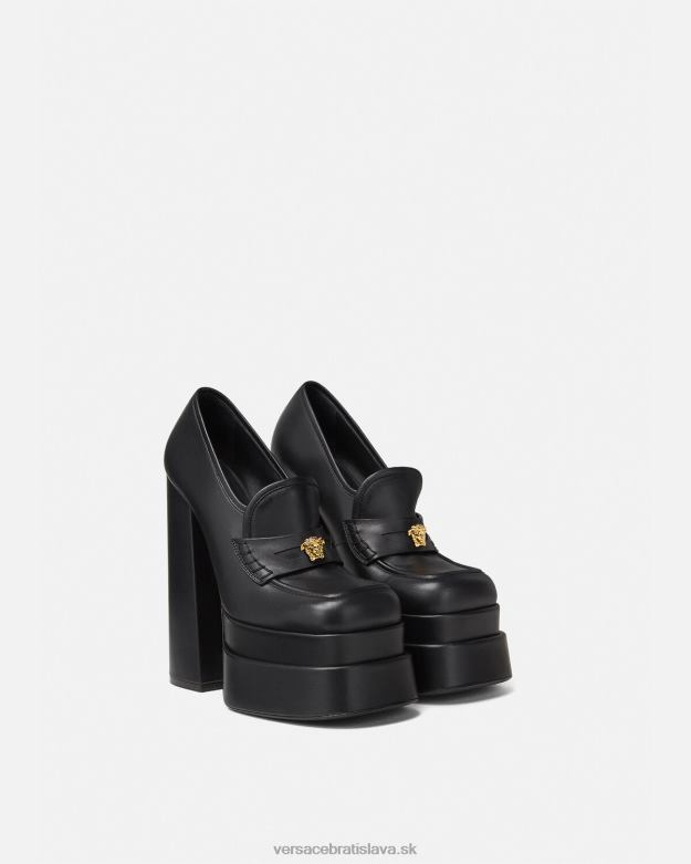 topánka X8X8P430 Versace aevitas platformové mokasíny čierna ženy