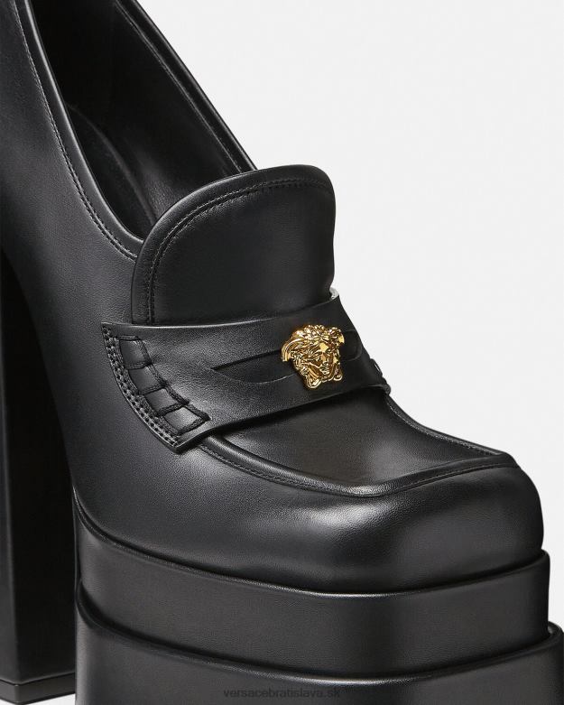 topánka X8X8P430 Versace aevitas platformové mokasíny čierna ženy