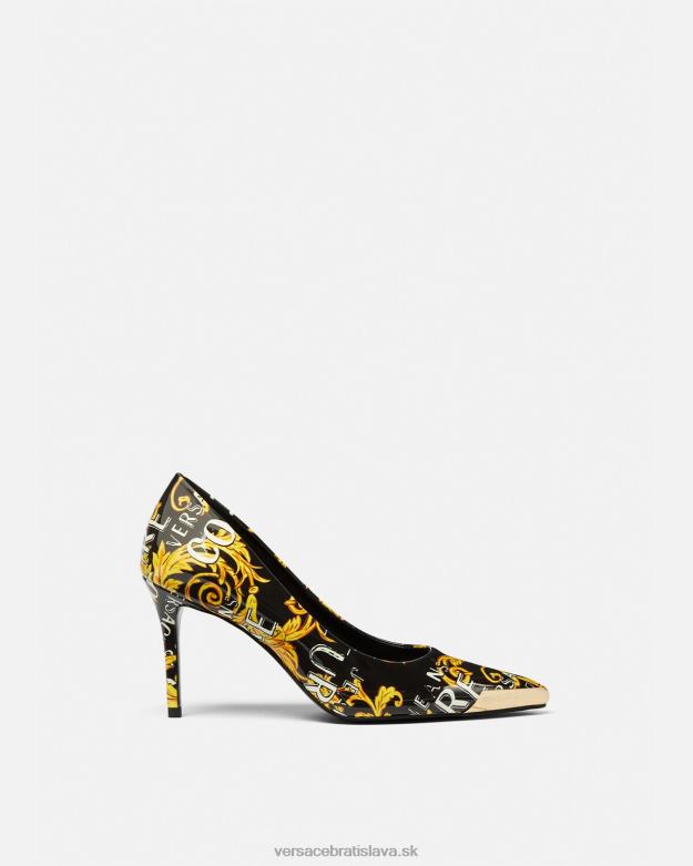 topánka X8X8P2304 Versace couture lodičky s logom scarlett čierne zlato ženy