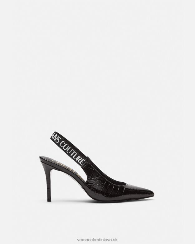 topánka X8X8P2307 Versace Slingback lodičky s logom čierna ženy