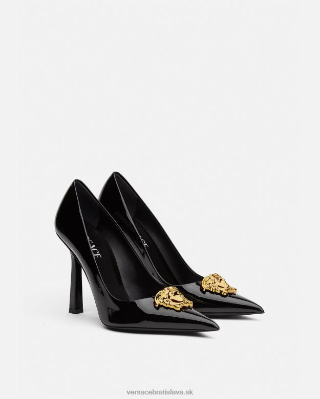 topánka X8X8P488 Versace lakované lodičky la medusa čierna ženy