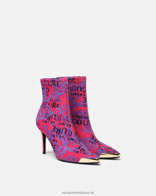 topánka X8X8P2305 Versace couture topánky s logom scarlett fuchsiová a potlač ženy