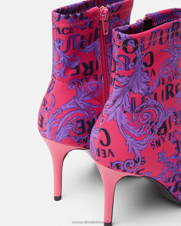 topánka X8X8P2305 Versace couture topánky s logom scarlett fuchsiová a potlač ženy