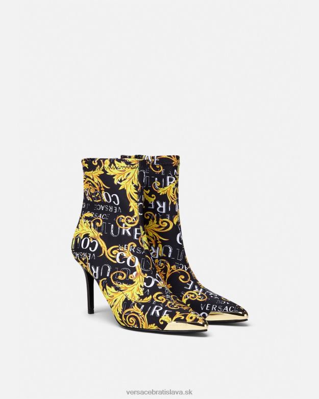 topánka X8X8P2306 Versace couture topánky s logom scarlett čierne zlato ženy