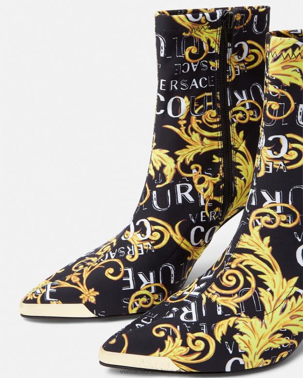topánka X8X8P2306 Versace couture topánky s logom scarlett čierne zlato ženy