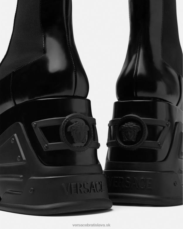 topánka X8X8P474 Versace čižmy na platforme medusa s hymnou čierna ženy