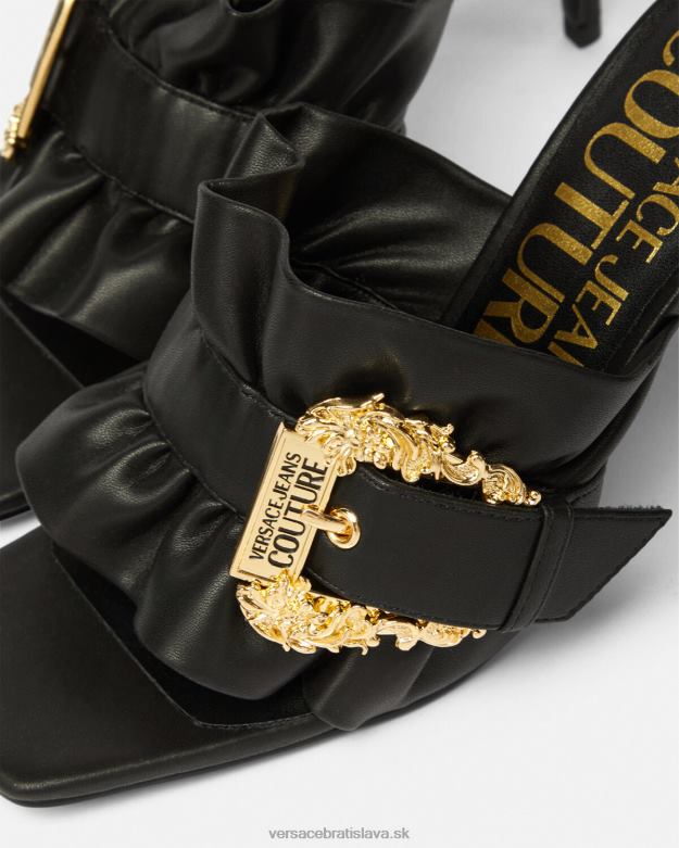 topánka X8X8P2284 Versace emily baroková spona mulice čierna ženy