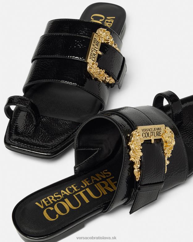 topánka X8X8P2301 Versace Millie baroková spona mulice čierna ženy