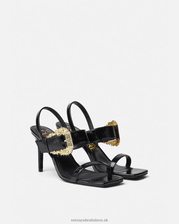 topánka X8X8P2257 Versace barokové sandále emily slingback čierna ženy