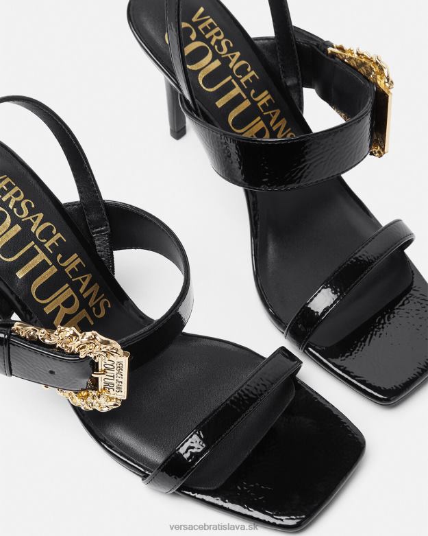 topánka X8X8P2257 Versace barokové sandále emily slingback čierna ženy