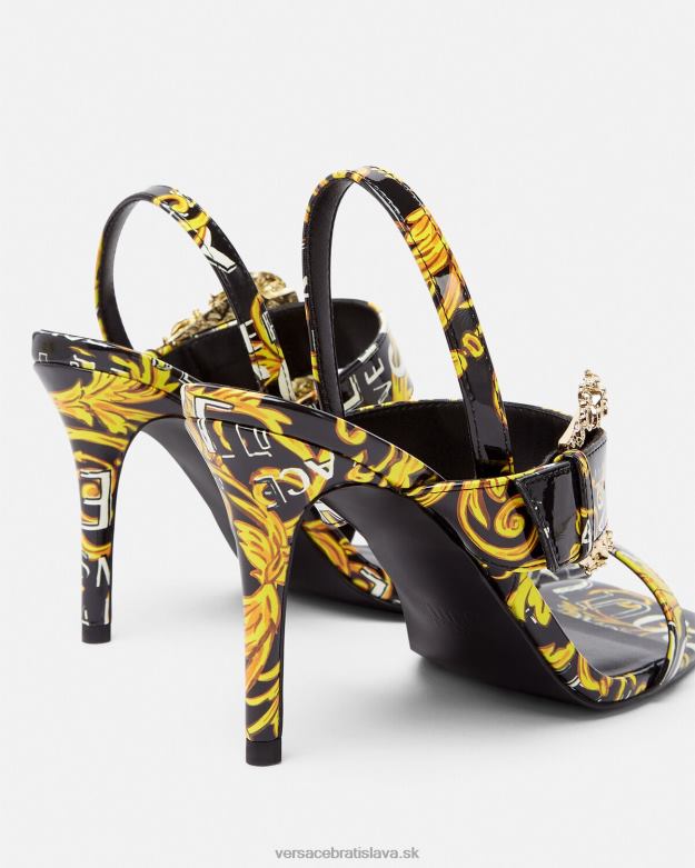 topánka X8X8P2282 Versace sandále logo couture emily slingback čierne zlato ženy