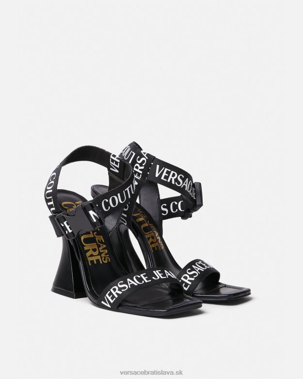 topánka X8X8P2291 Versace sandále s logom kirsten čierna ženy
